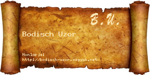 Bodisch Uzor névjegykártya